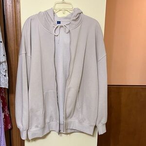NWOT -  Ivory Zip-Up Hoodie